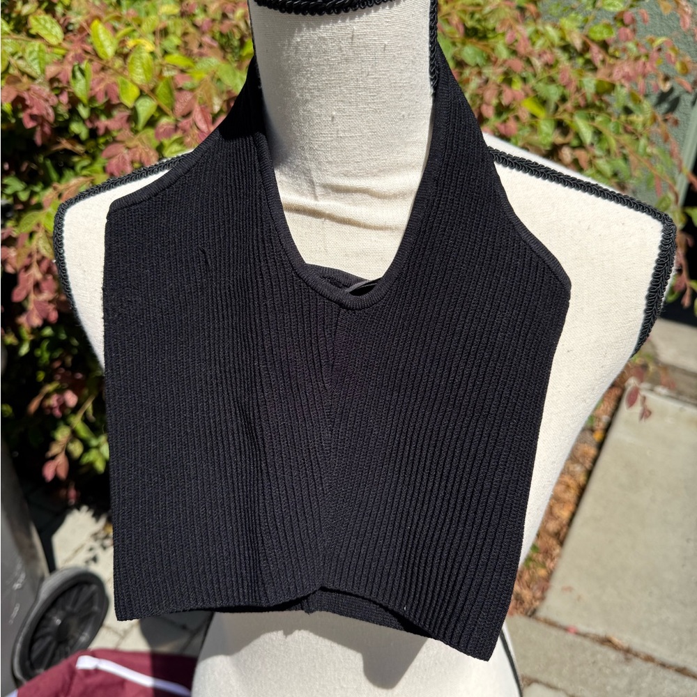 Babaton Black Ribbed Top